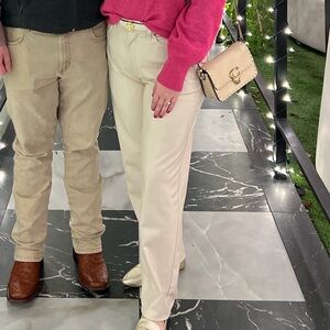 Old Navy High Rise OG Loose White Faux leather pants